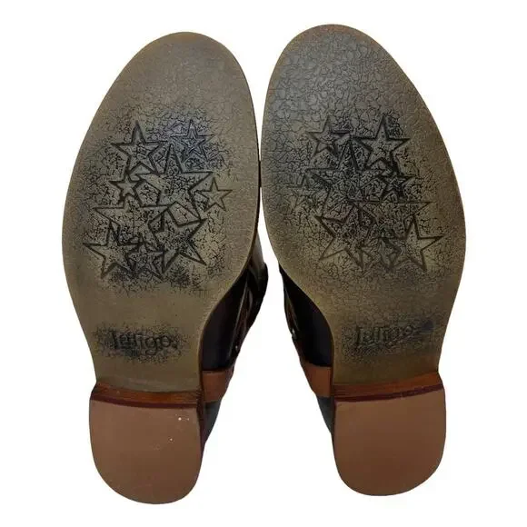 Latigo Women's Thistle Leather Boots Lace Up Harness Buckle Brown Size 7M - Picture 12 of 16